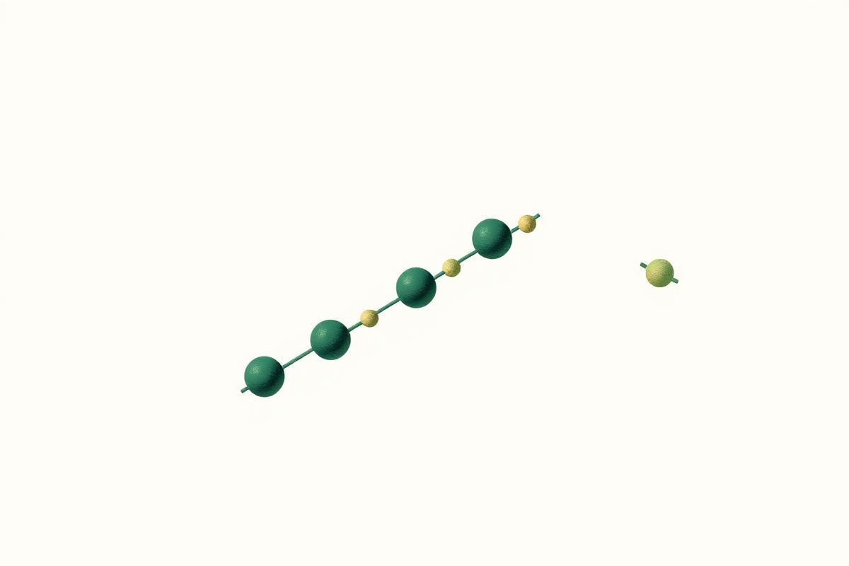 Abstract peptide molecular chain illustration